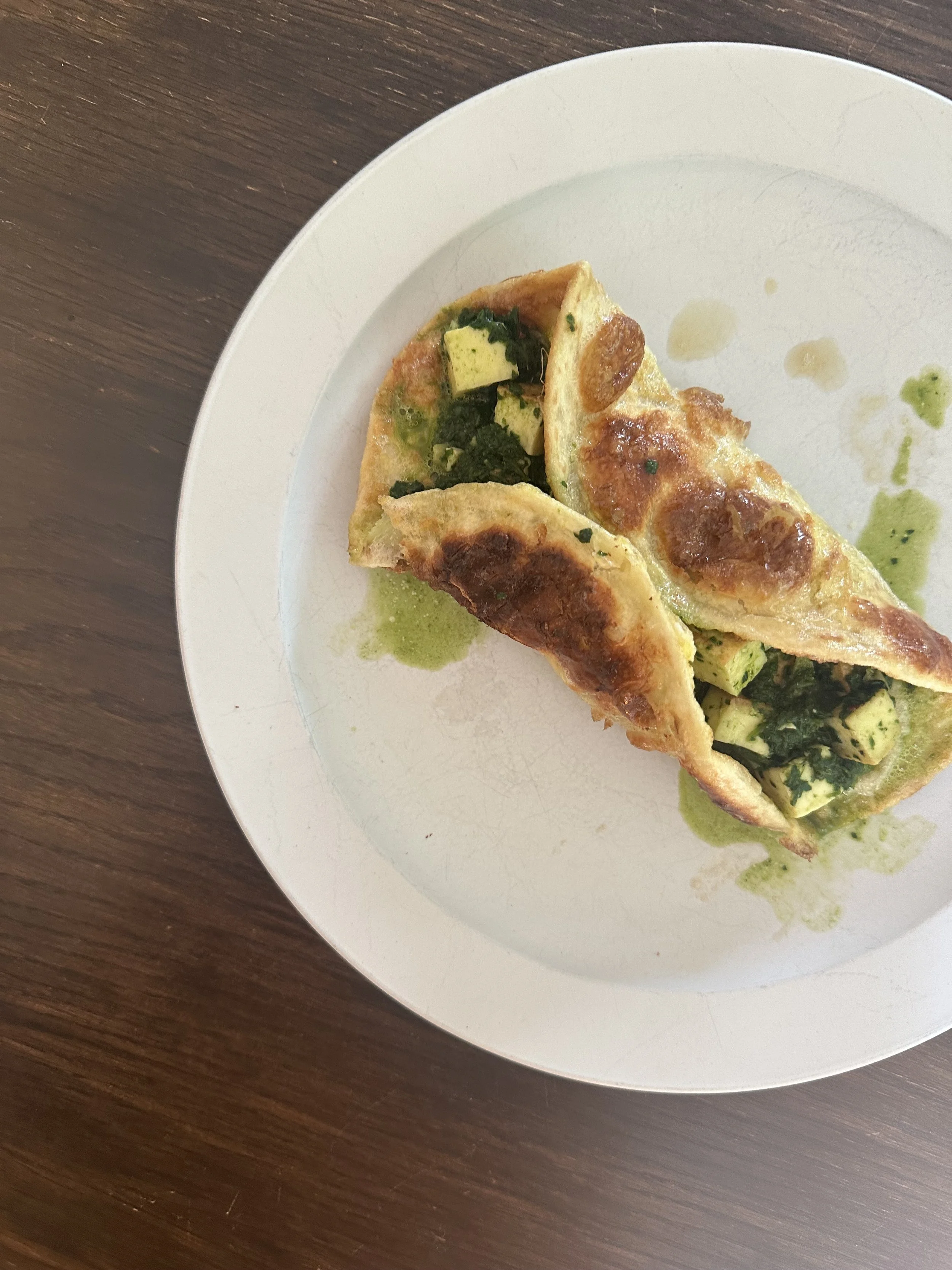 Paneer Spinach Wraps