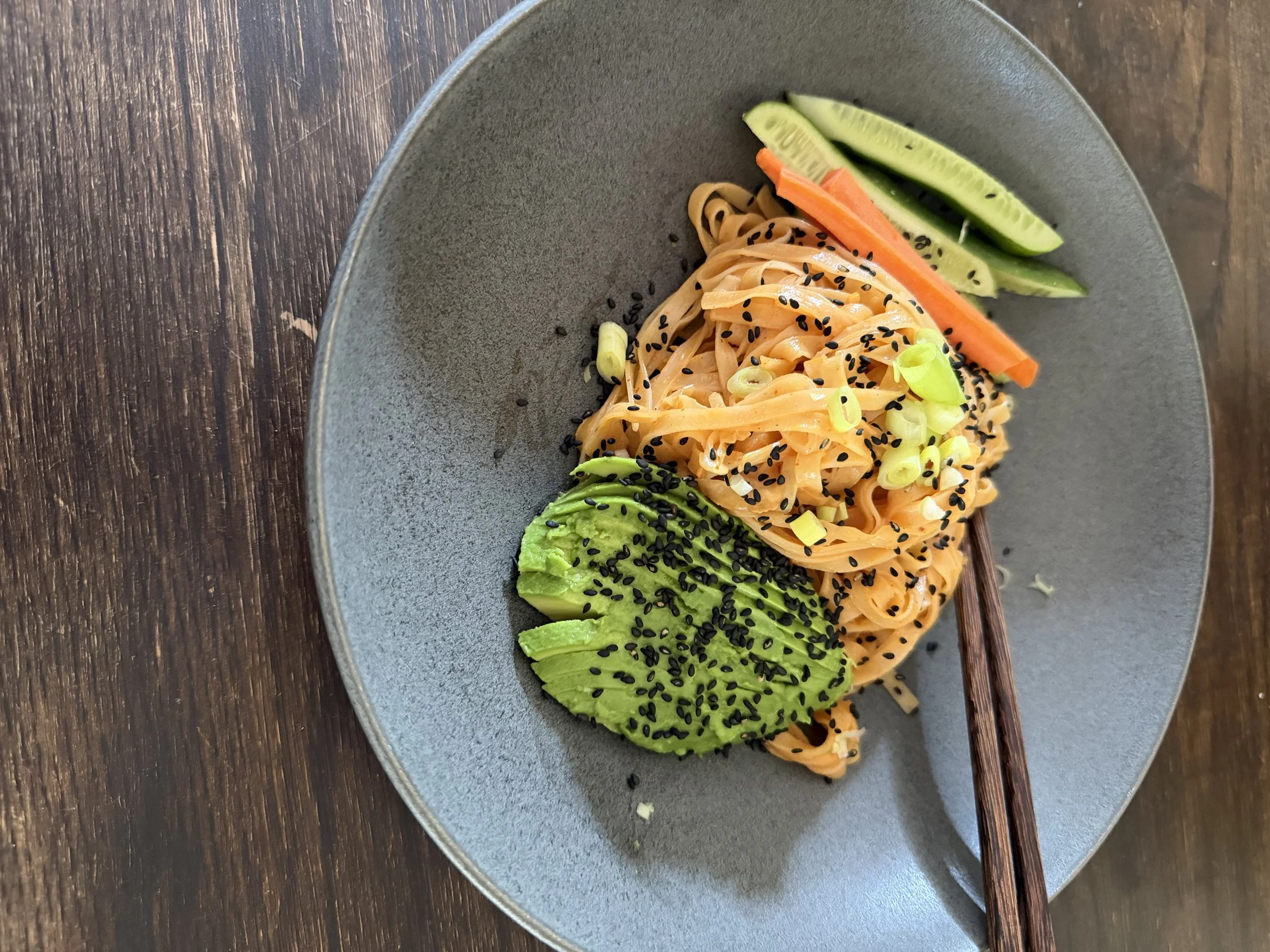 Rice Noodles with Peanut Sauce