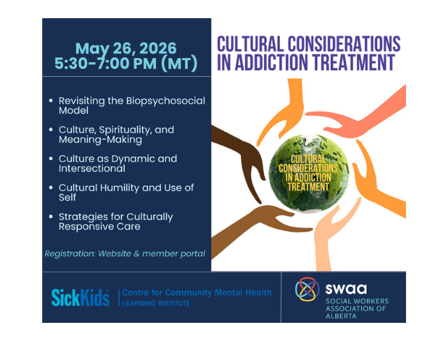 Cultural Considerations in Addiction Treatment - SWAA & SickKids CCMH Learning Institute