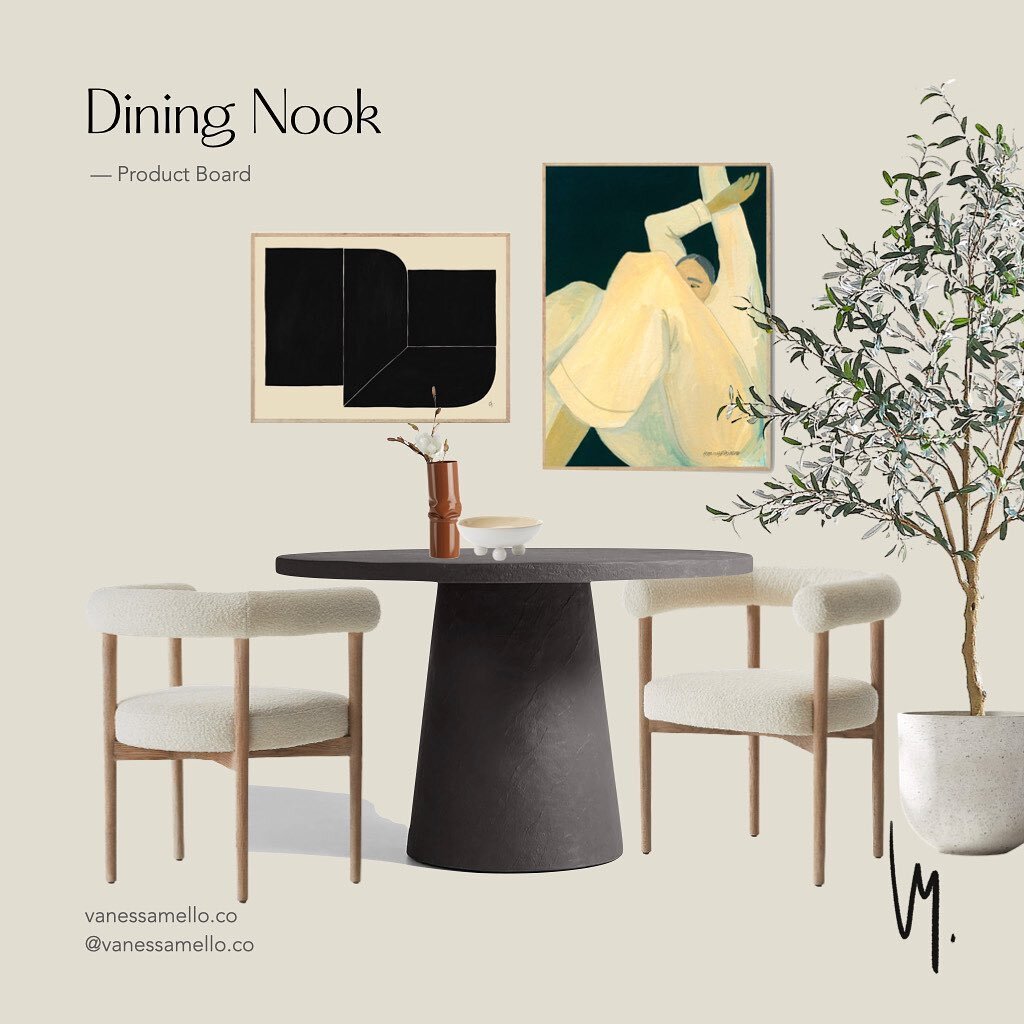 Dining nook product board. 🙌🏻 Excited to share that now I&rsquo;m on LTK - a place where you can find these pieces linked. Check it out: https://ltk.app.link/Z8ptOv9aYtb

#LTK #LTKhome #interiordesign #bathroomdesign #familybathroom #organicmateria