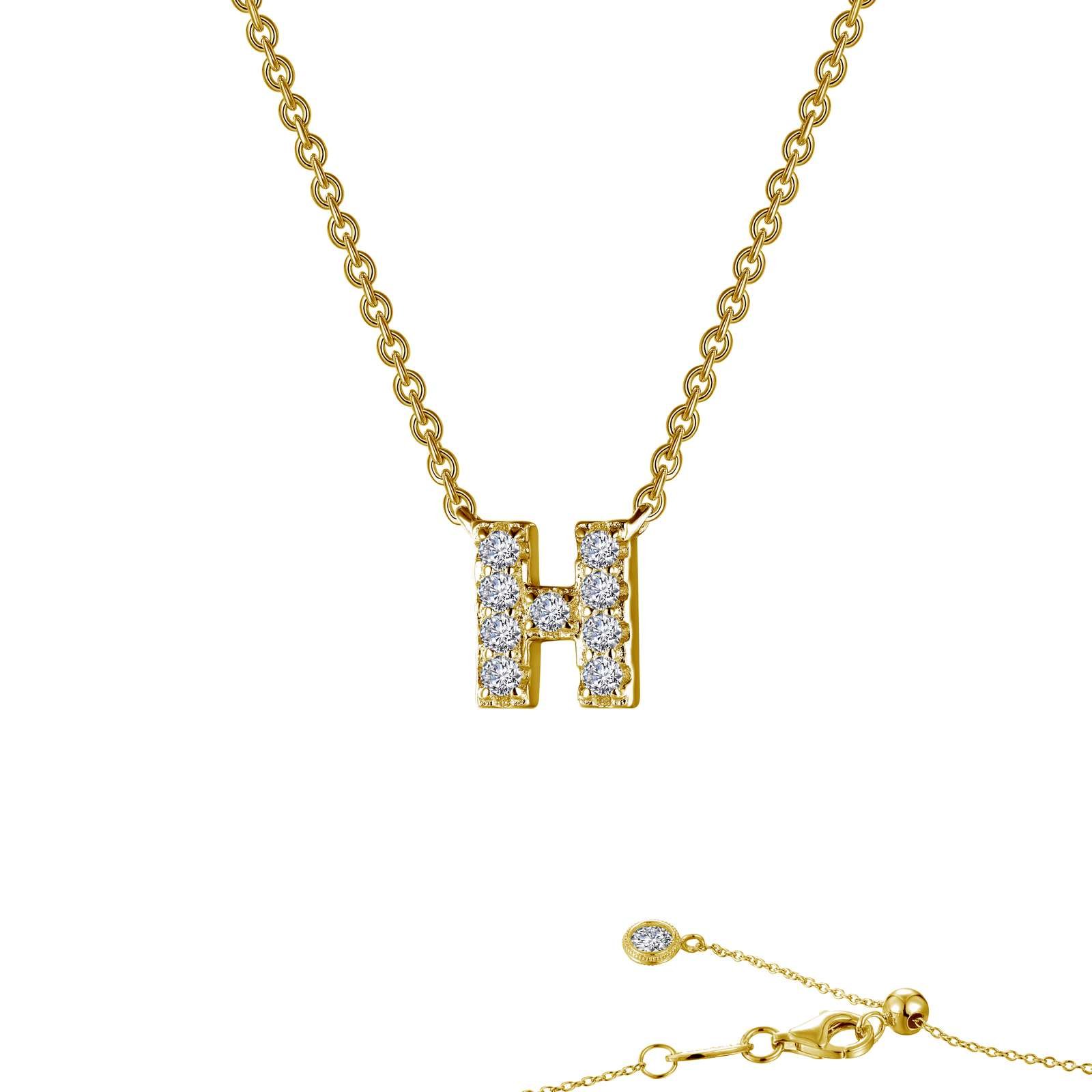 H Mini Initial Dainty Silver Necklace Letter Pendant | Amorium Jewelry