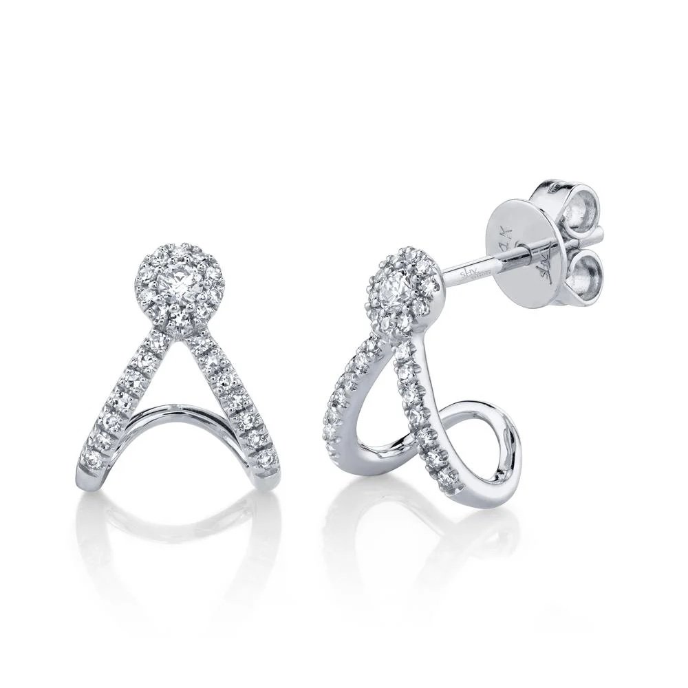 Diamond Pave Hoop Earrings — Either Ore Jewelers Strawbridge