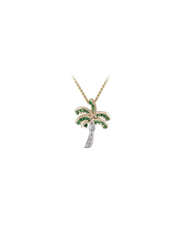 Tropical Radiance Palm Tree Necklace