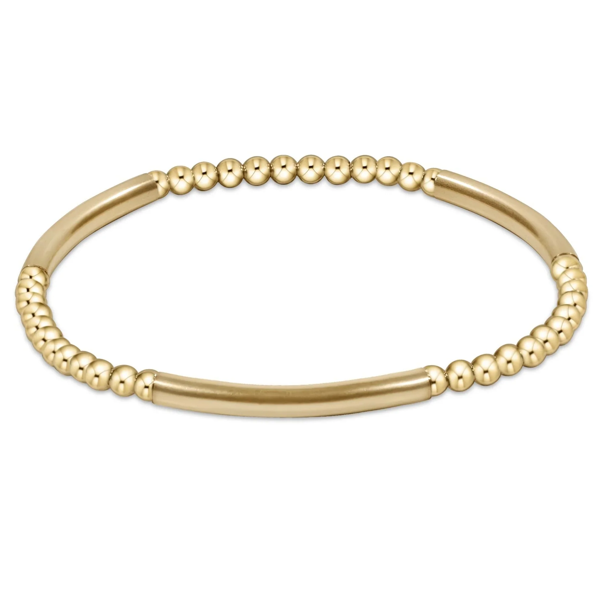 Bliss Bar Pattern Gold 3mm Bracelet