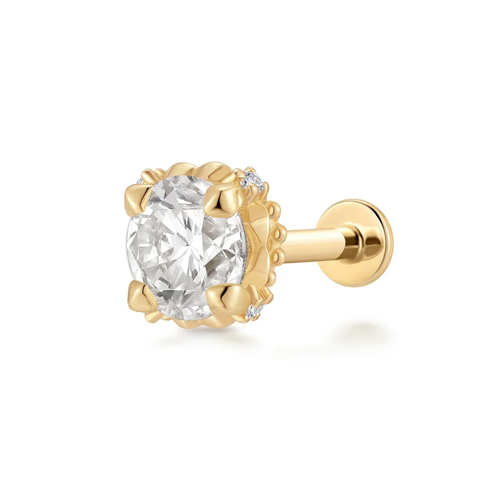 REMY | Lab-Grown Diamond Accented Threaded Flatback