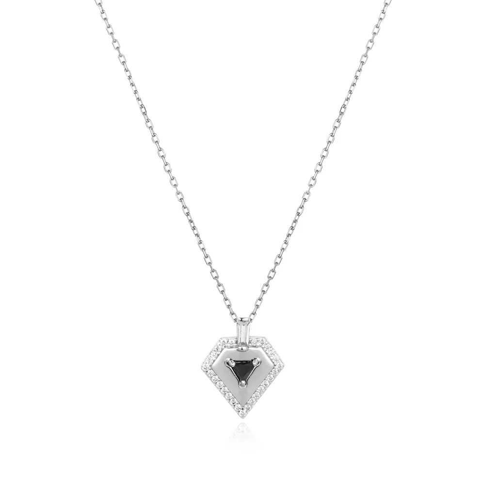 Silver Geometric Necklace