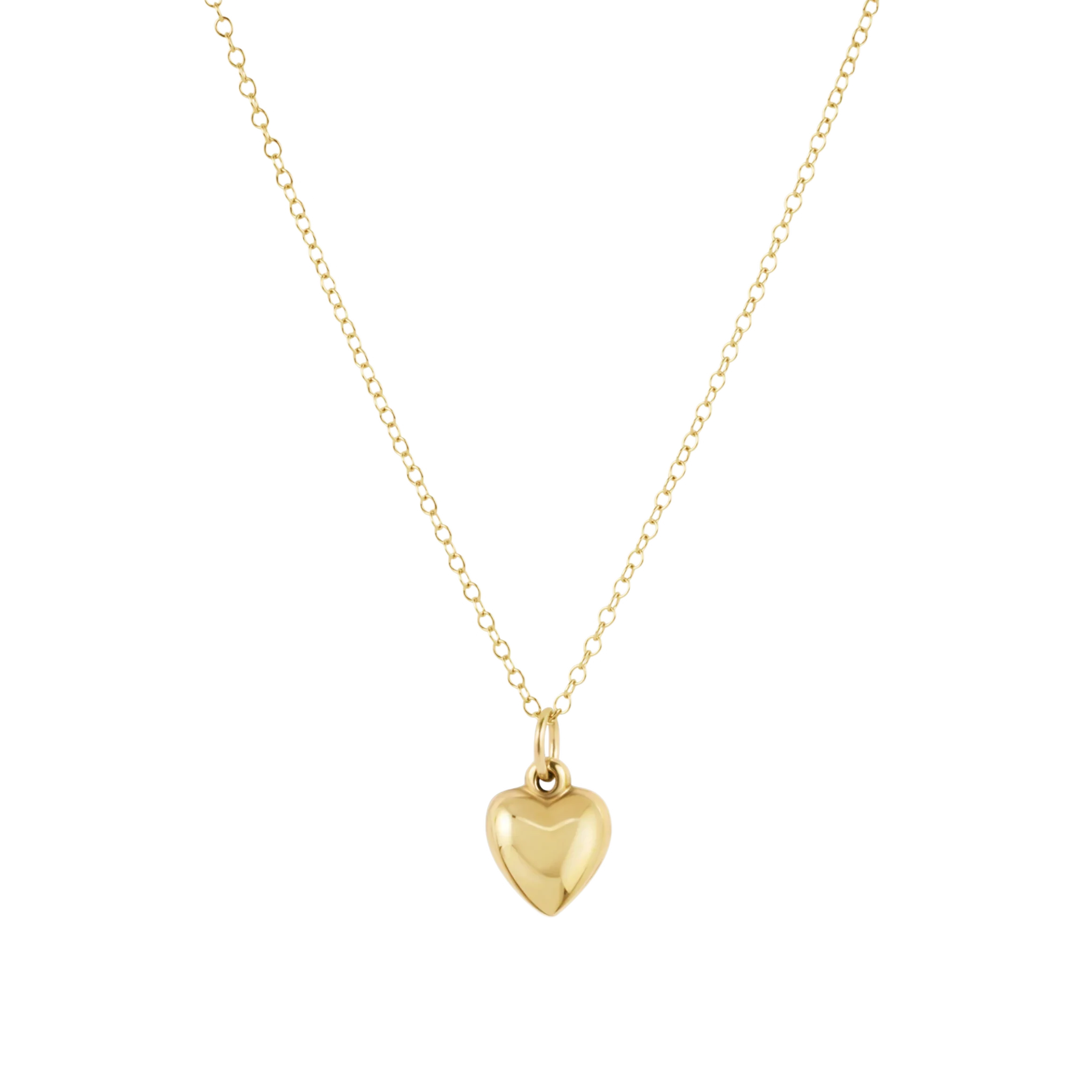 16" Necklace Gold - Love Plush Small Gold Charm