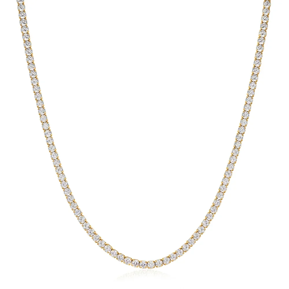 Gold Classic Tennis Necklace