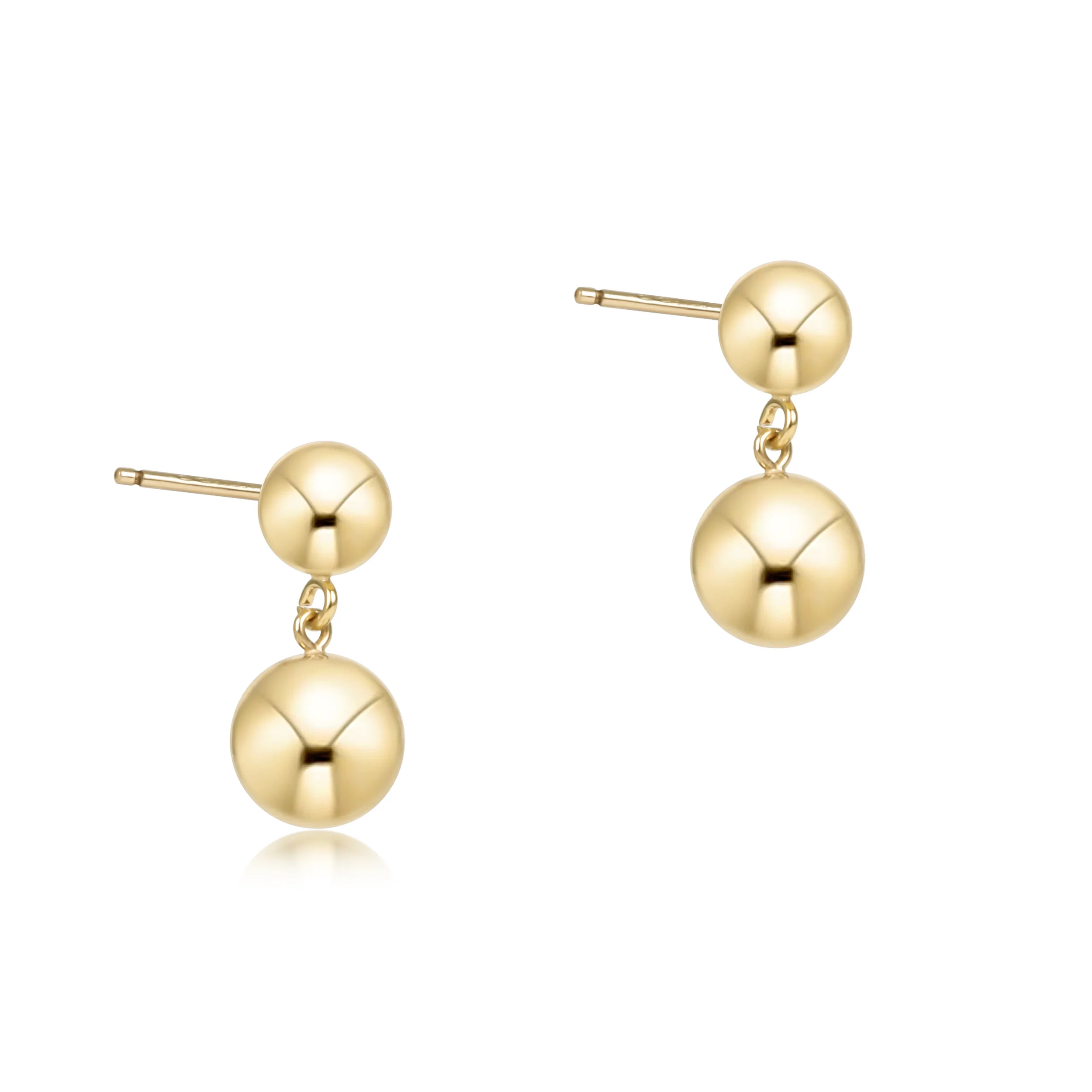 Classic 8mm Ball Drop Stud - Gold