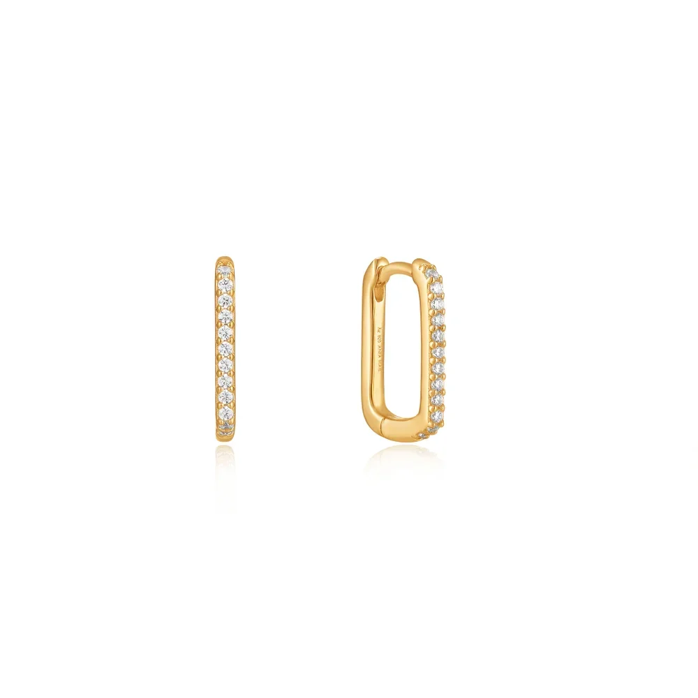 Glam Oval Hoop Earrings