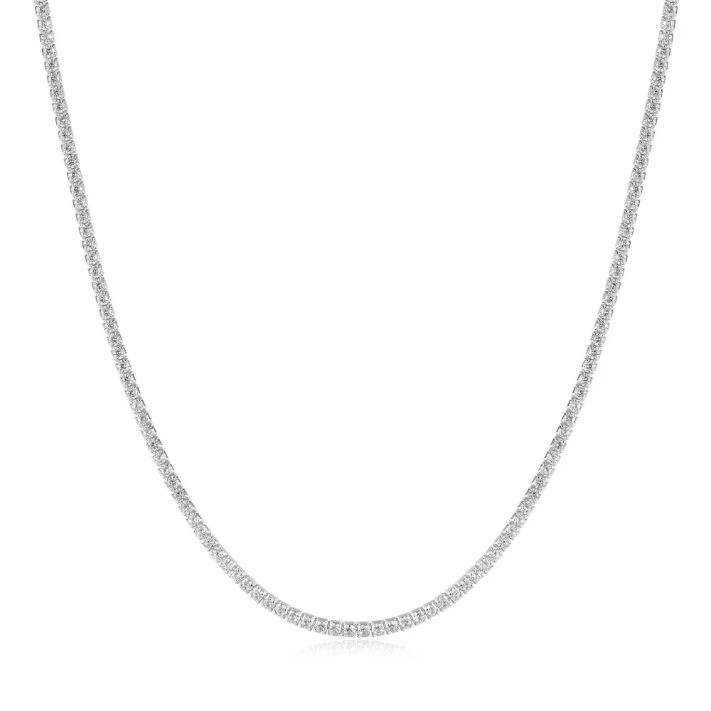 Silver Pave Necklace