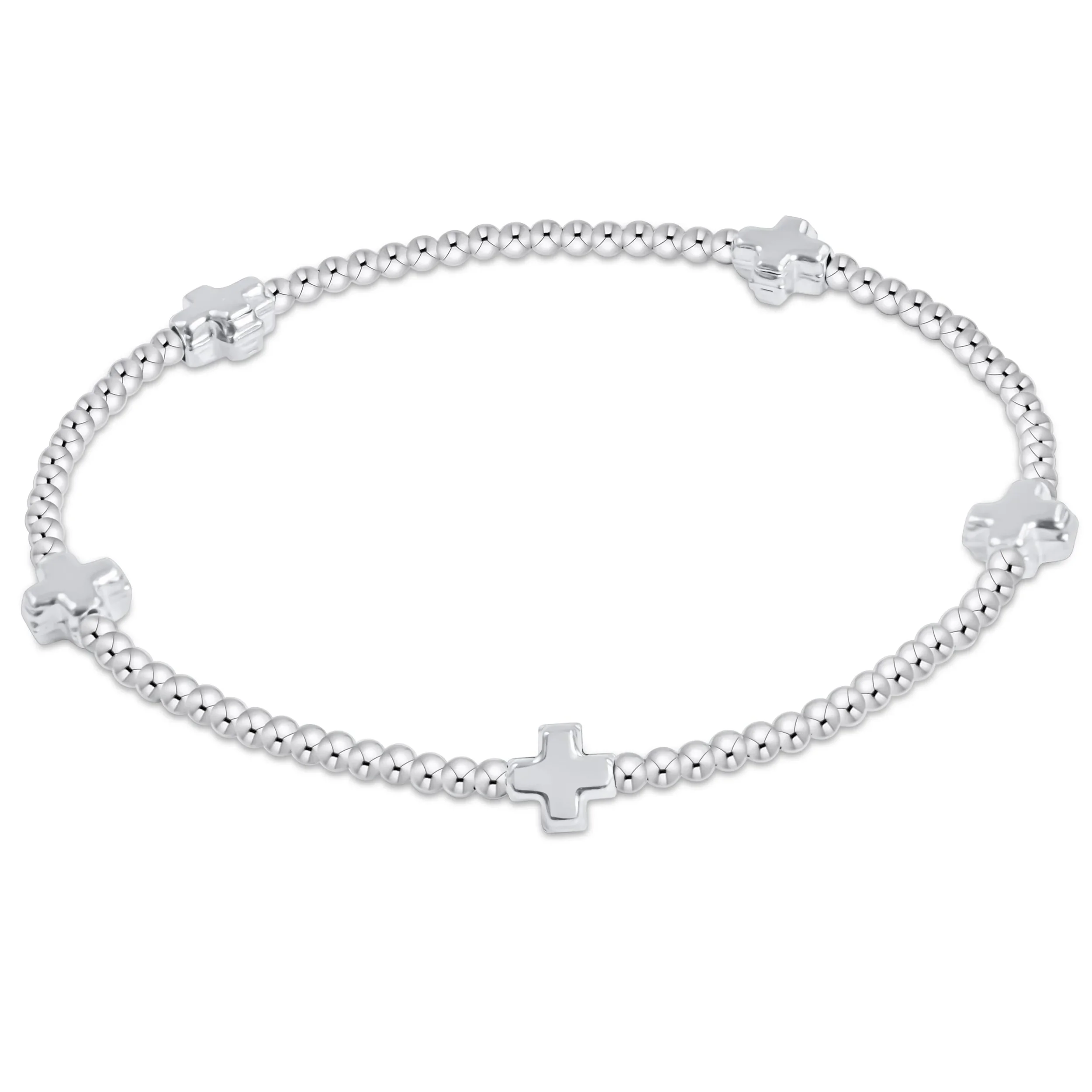 Signature Cross Small 2mm Sterling Bracelet - Sterling