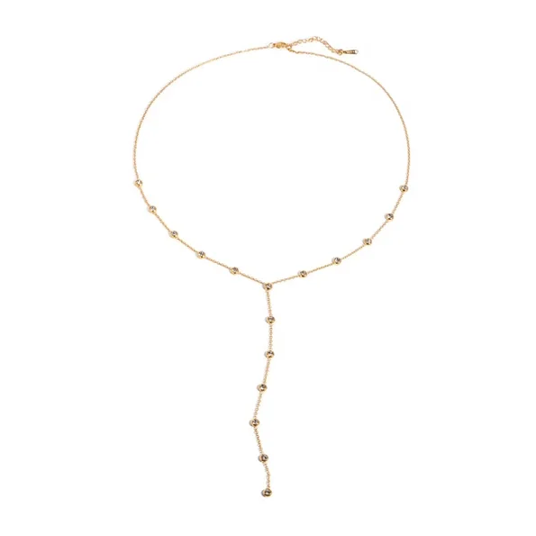 Bezel Diamond Lariat Necklace Waterproof