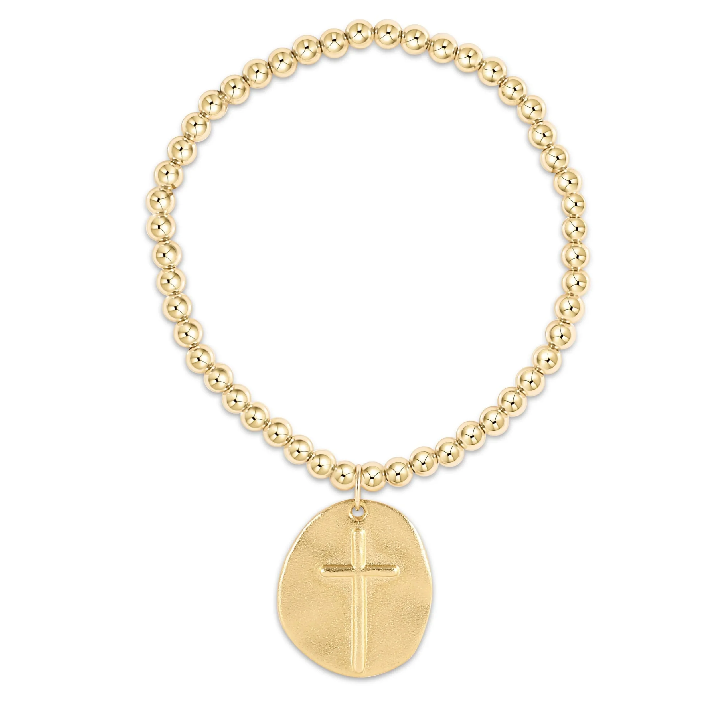 Classic Gold 4mm Bracelet - Inspire Gold Disc