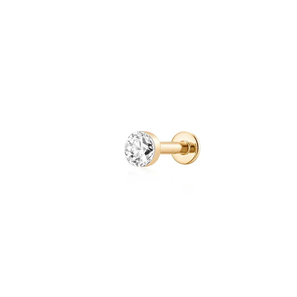 0.115ct Solitaire Lab Grown Diamond Flatback Stud