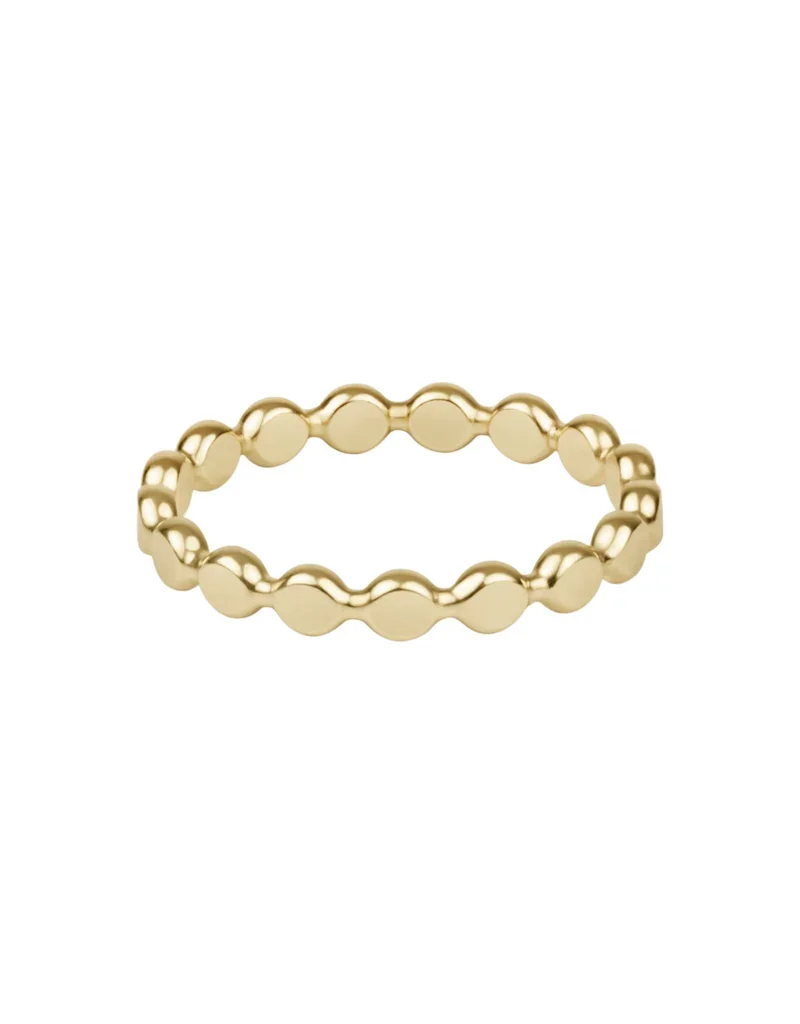 Classic Gold 2.5mm Beaded Disc Ring