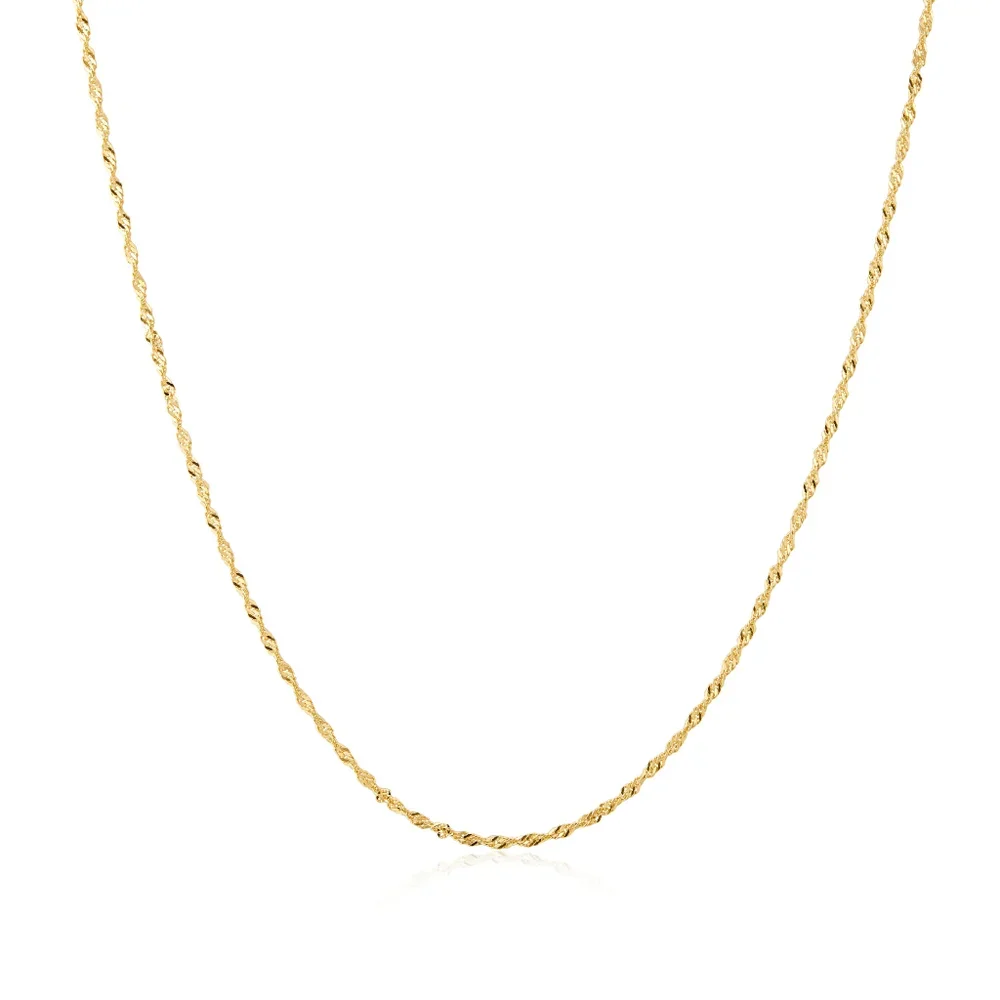New Gold Twisted Chain Necklace