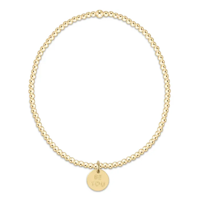 Classic Gold 2mm Bracelet - be you. Small Gold Disc