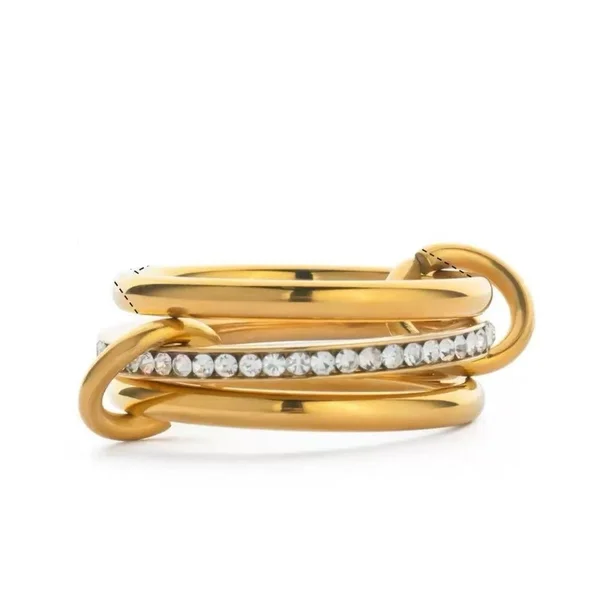 Gold Pave Stacker Ring