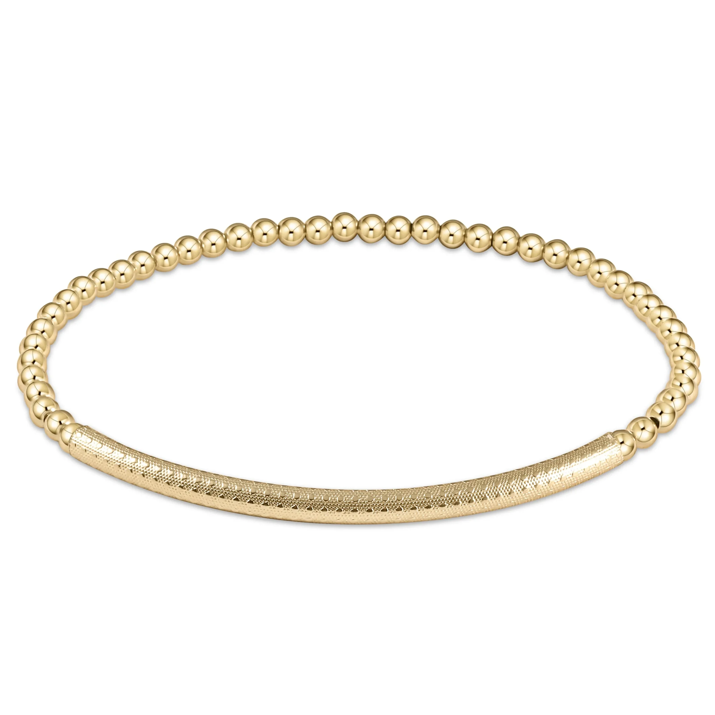 Bliss Bar Textured Gold 3mm Bracelet