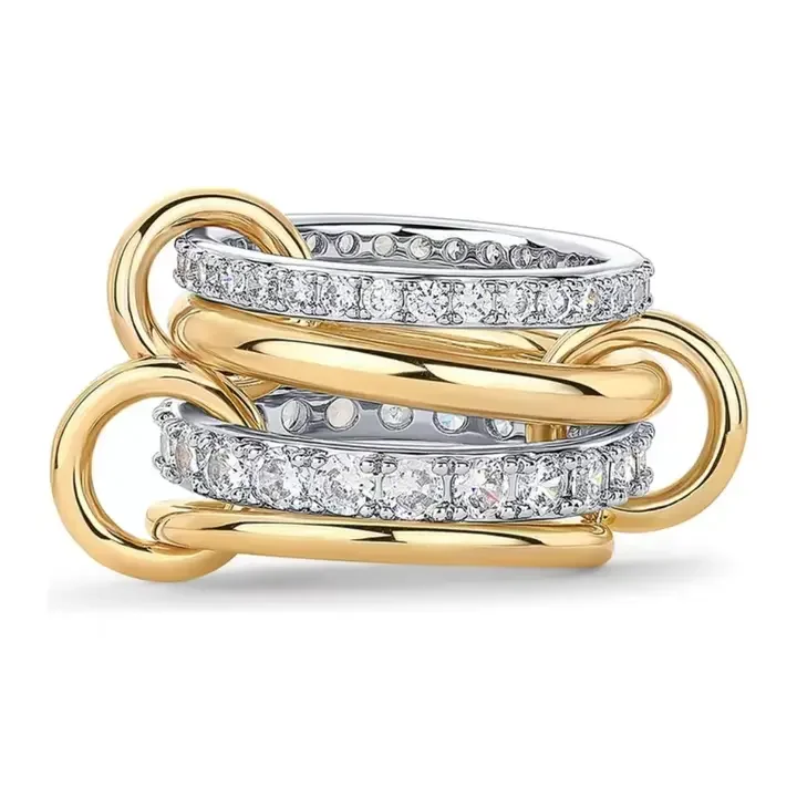 Silver and Gold Stacker Ring Waterproof