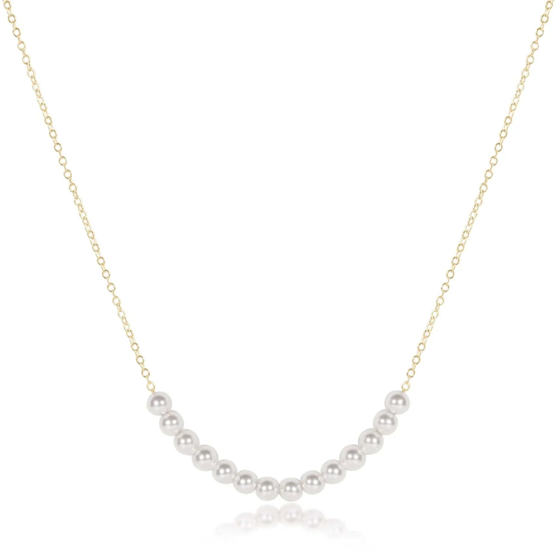 16" Necklace Gold - Beaded Bliss Pear