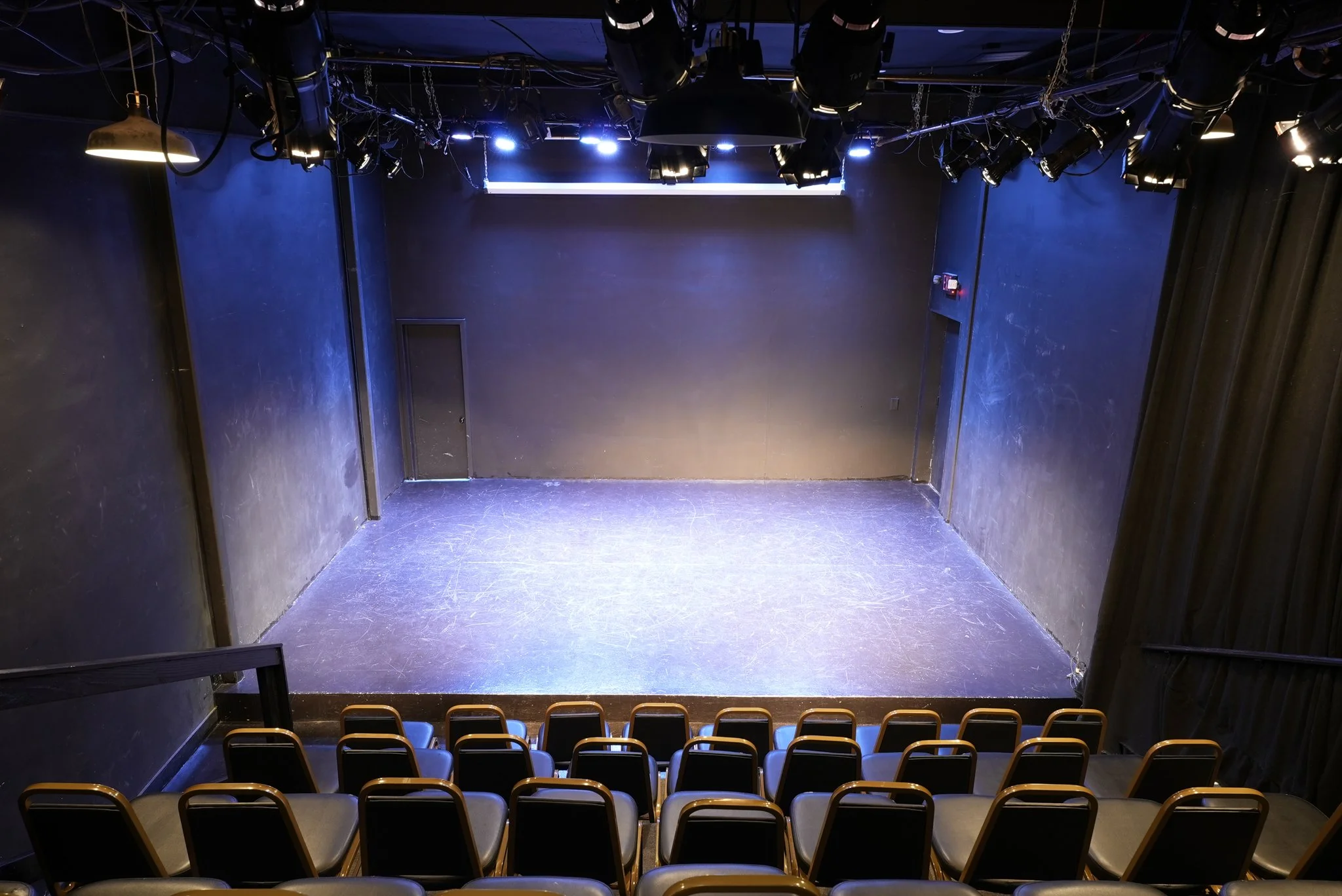 Blank Stage w/ Theatrical Lights