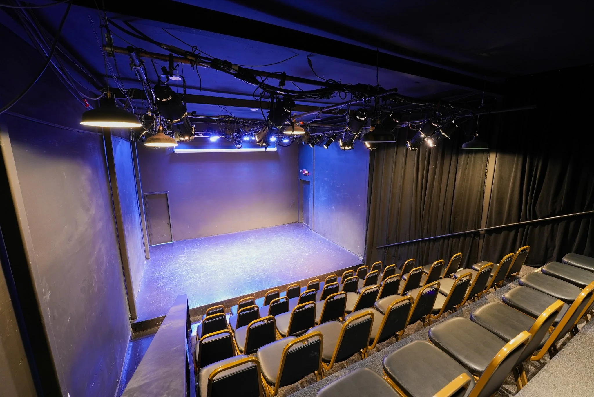 Blank Stage w/ Theatrical Lights