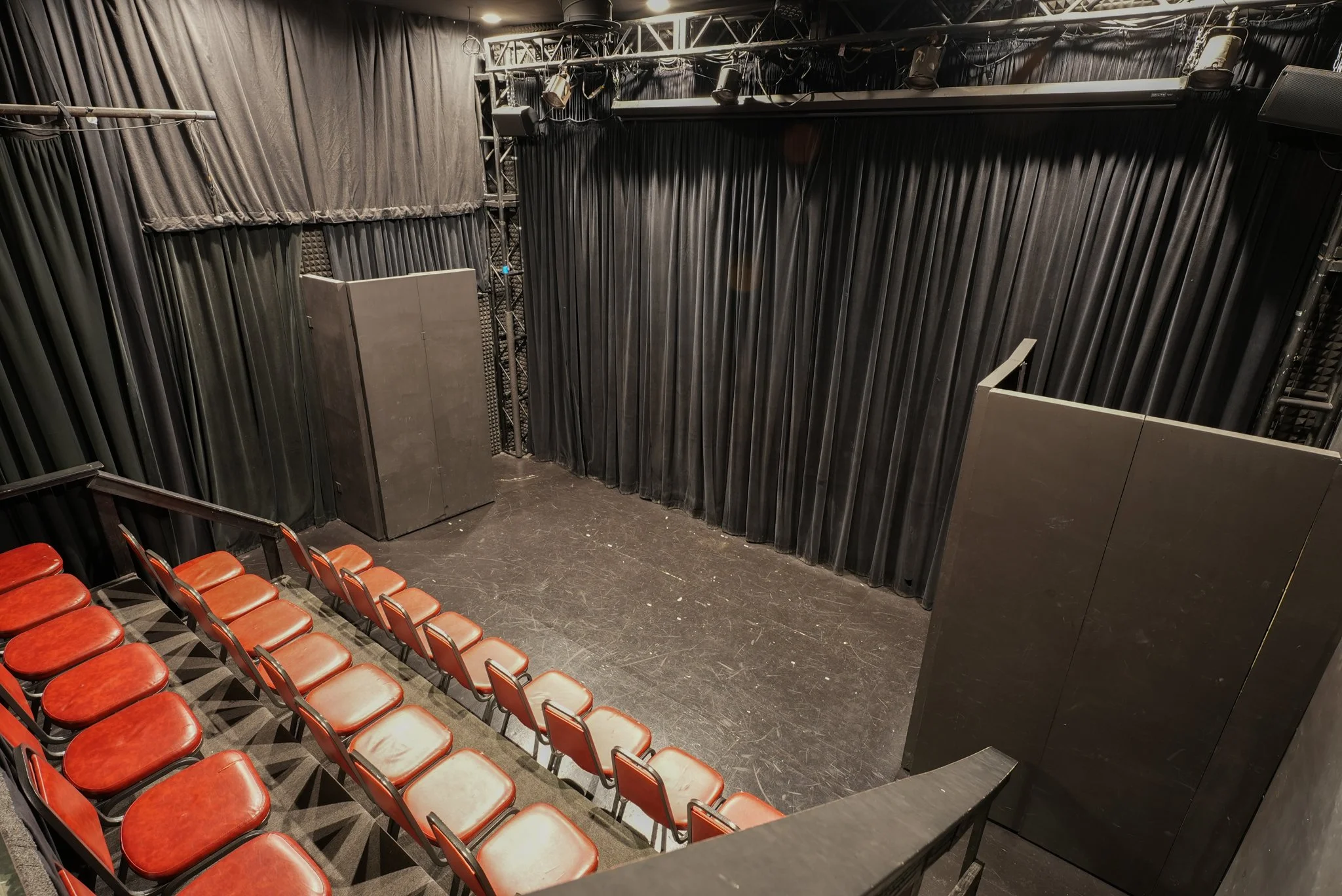 Stage from stairs to balcony