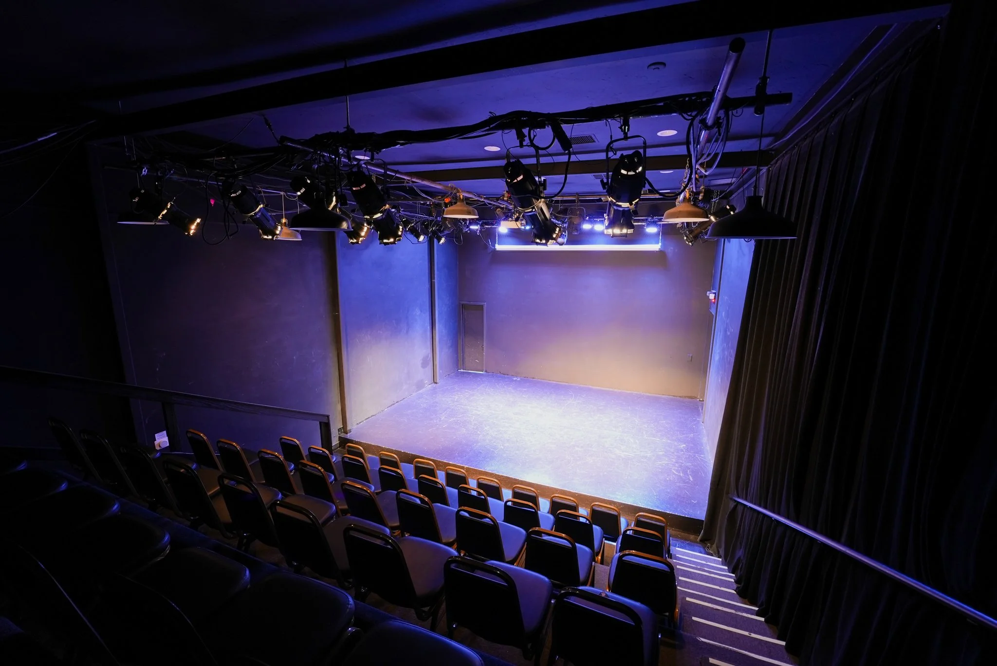 Blank Stage w/ Theatrical Lights