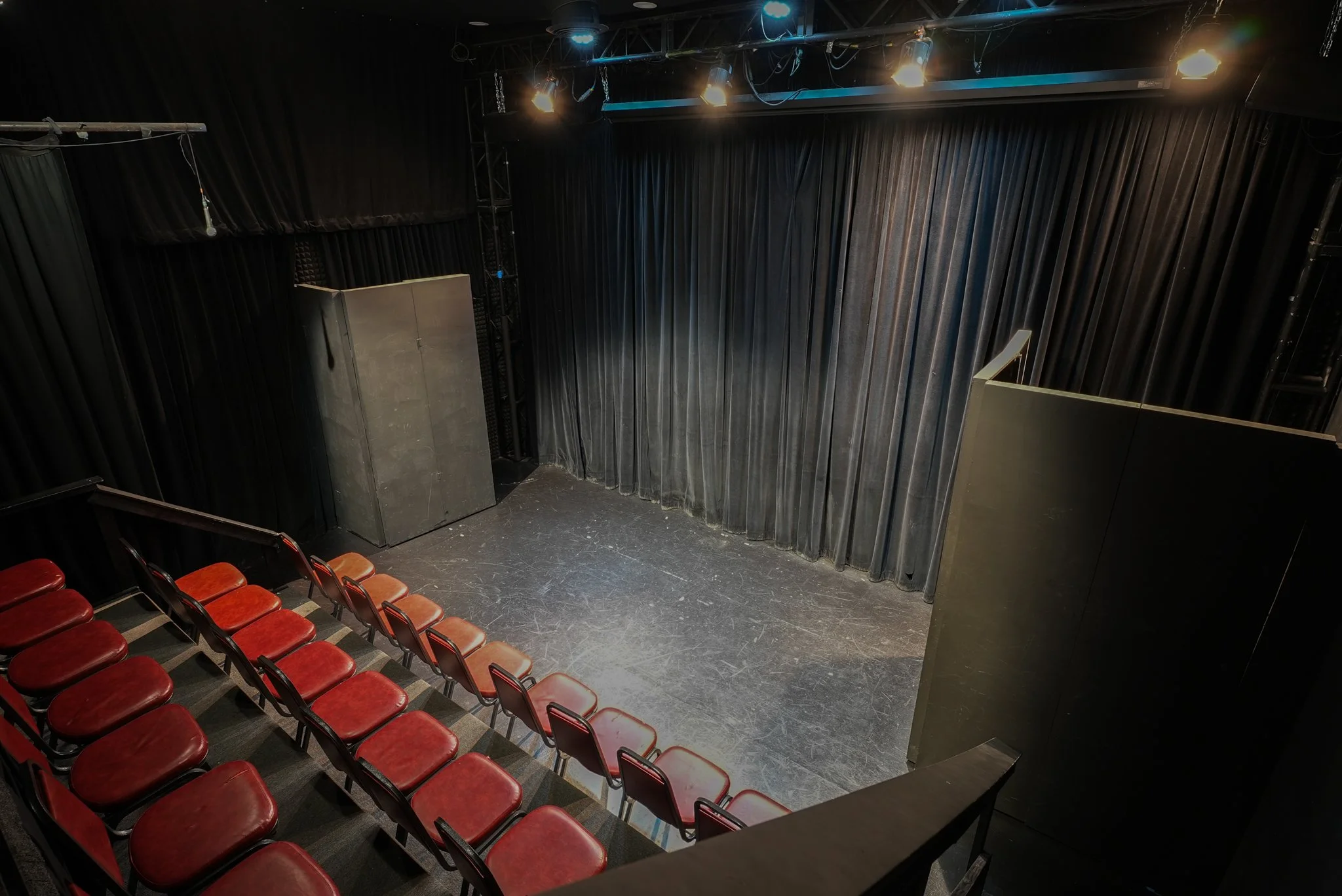 Stage from stairs to balcony