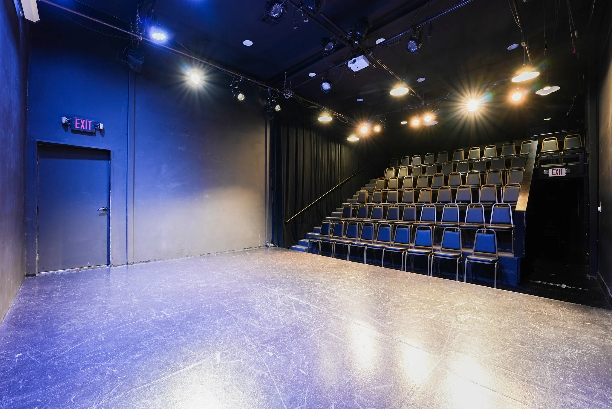 Blank Stage w/ Theatrical Lights