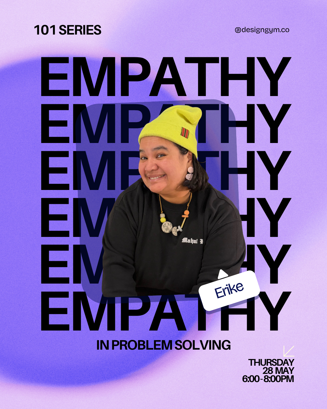 This is Erike and she's Filipino and was trained in architecture and founded Design Gym