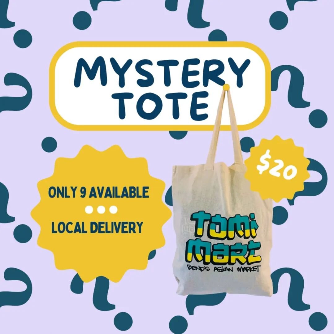 🍜 ❓Mystery Tote Time❓🍜
Missed our pop-up? No worries! Snag a taste of it with our $20 Mystery Totes. You'll get a mix of snacks, ramen, &amp; a drink! They're perfect for sharing or indulging solo! 

🔥9️⃣ We've only got NINE of these so get 'em wh