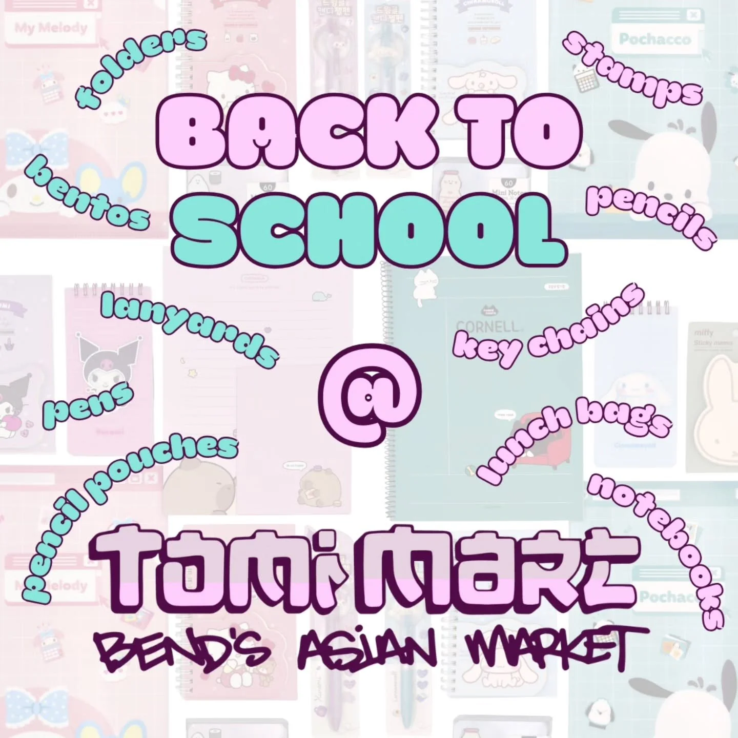 📒 BACK TO SCHOOL | TOMI MART STYLE 📒

We got lots of things to brighten your days!  Like... cute notebooks and pens, playful lanyards and keychains, lunch bentos and bags! Step into the new year with a little whimsy, Tomi Mart style! 

P.S. don't f