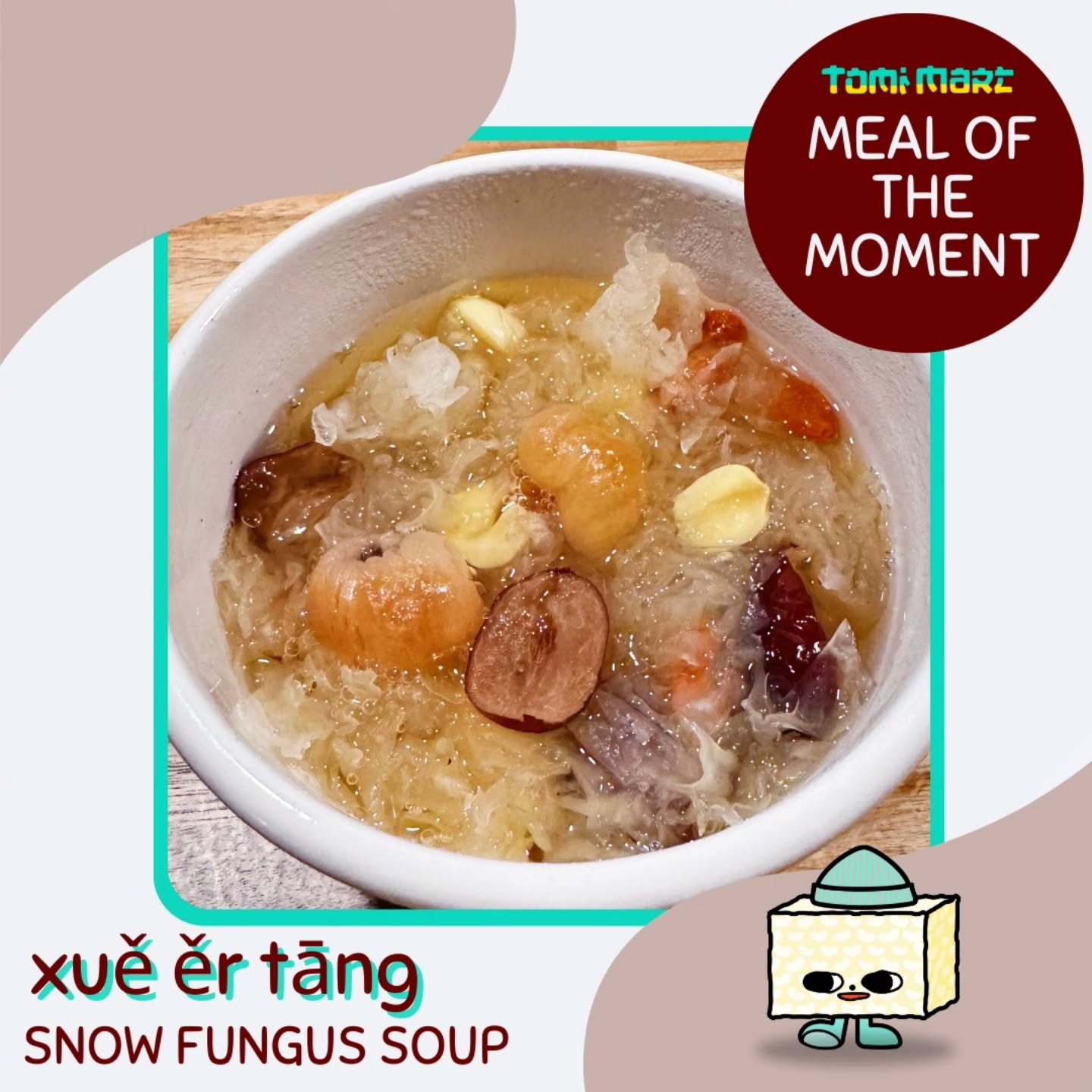 🍽 MEAL OF THE MOMENT | SNOW FUNGUS SOUP 🍽

xuě ěr tāng | Snow Fungus Soup - is a slightly sweet soup beloved across China, made with snow fungus, lotus seeds, jujubes, longan, and goji berries. Snow fungus has gone viral in recent years for its ski