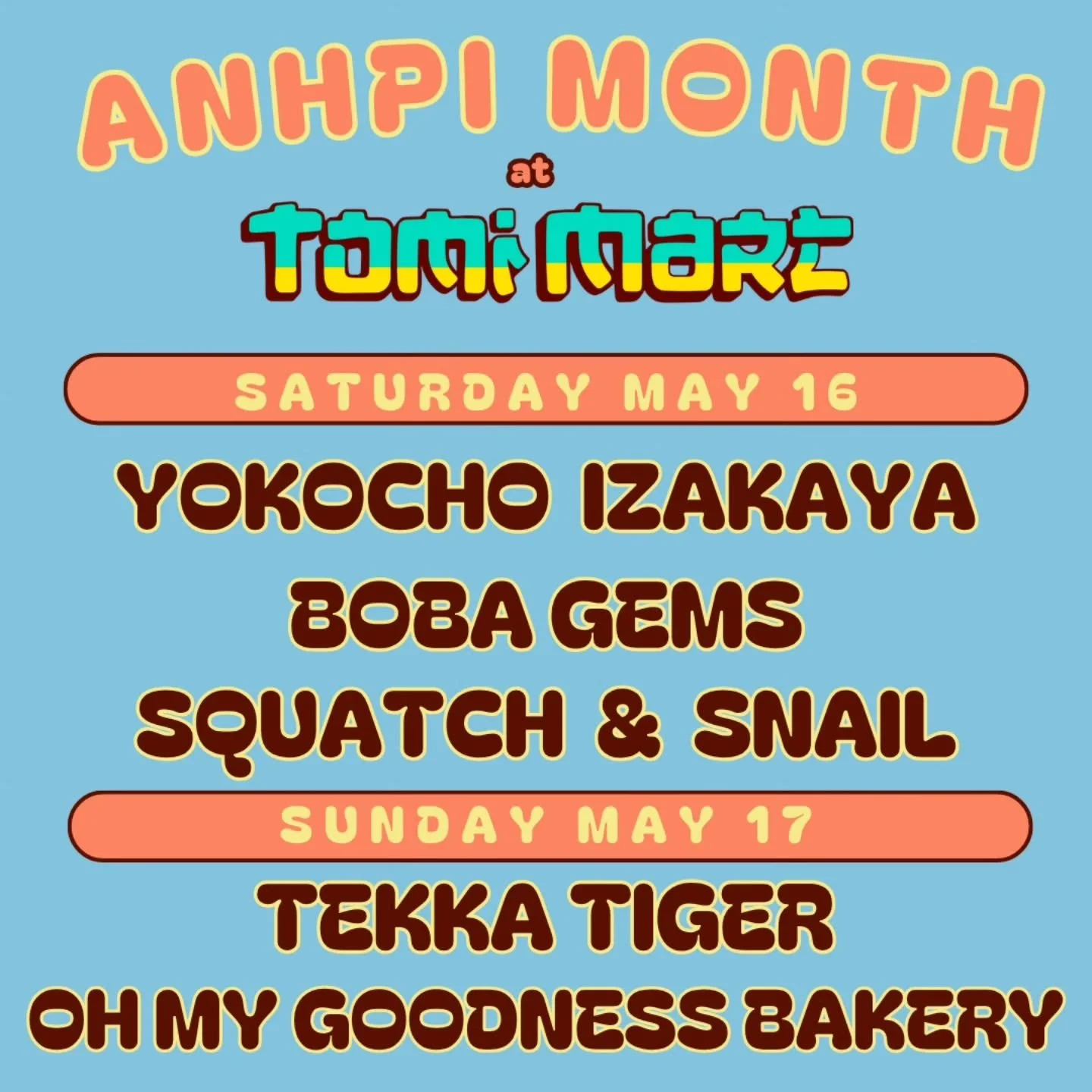 🔹️ANHPI-OWNED POP-UPS 🔹️

Another amazing lineup this weekend! Don't forget to enter our raffle while you're here!