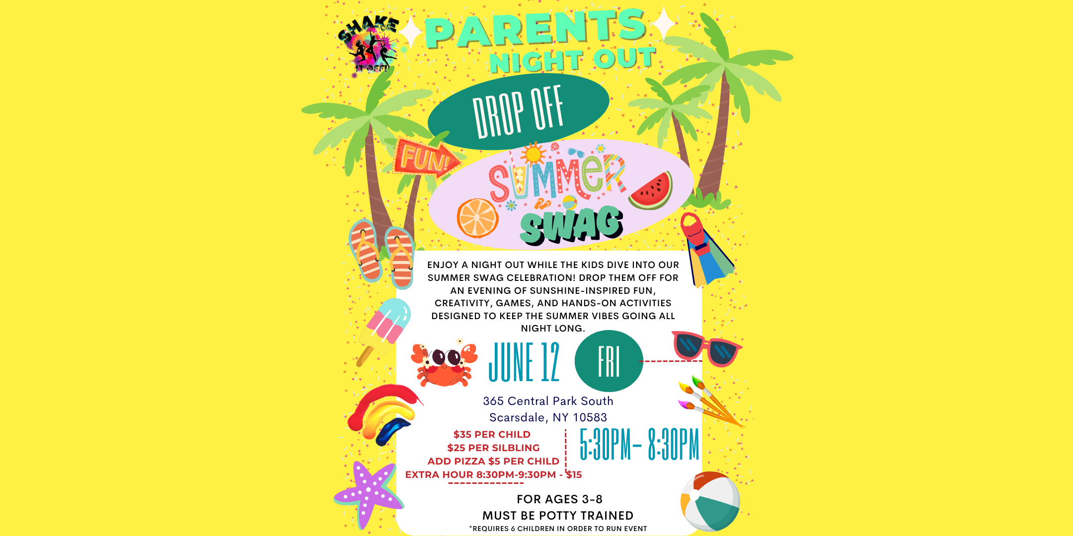 parents night out in westchester NY, date night, drop off events 