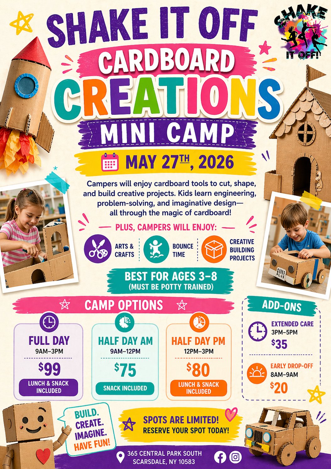 mini camp in westchester, care for kids, childcare, art camp,