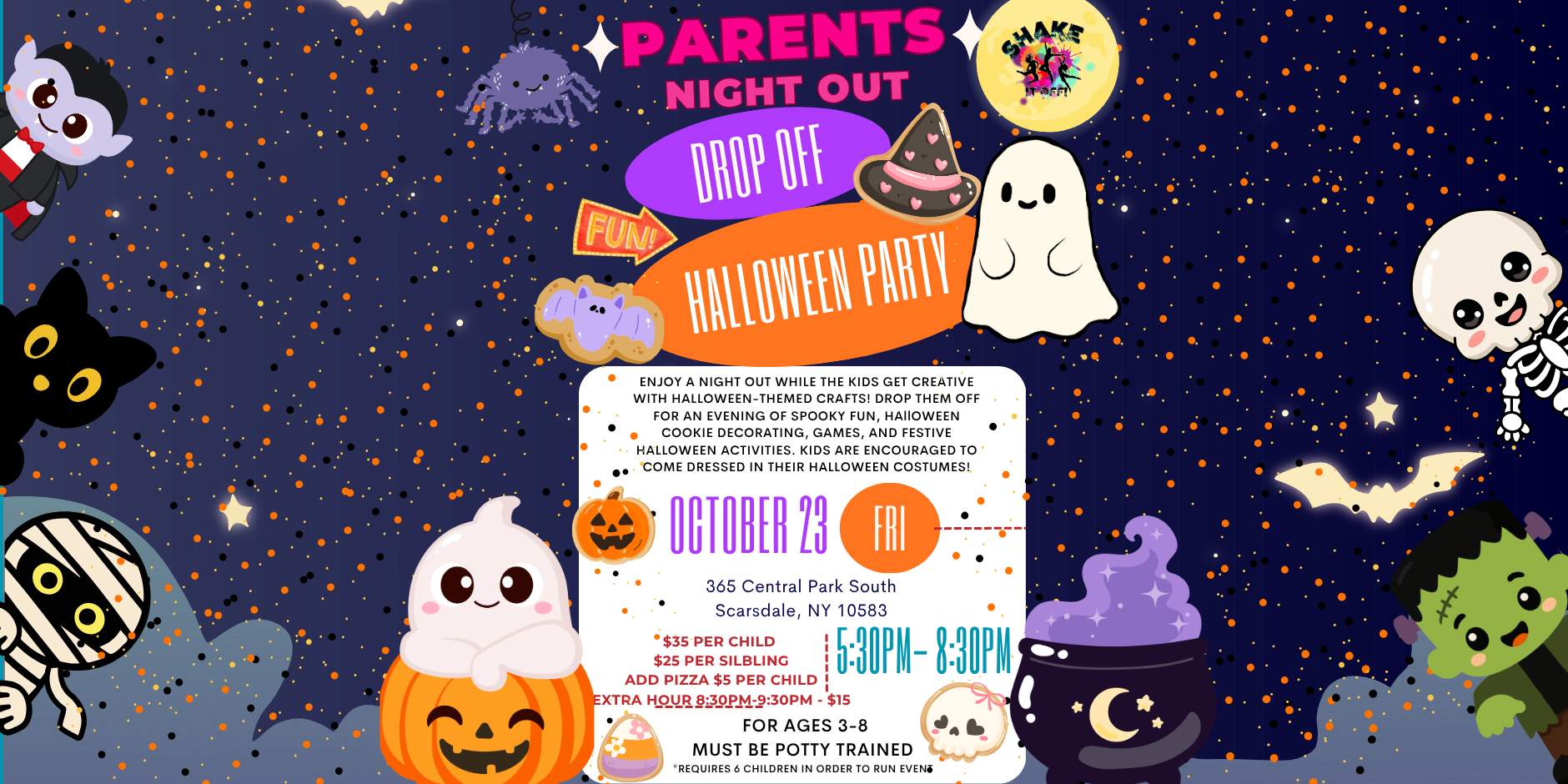 parents night out in westchester NY, date night, drop off events 