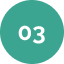 Ein grüner Kreis mit der Nummer 03 in weiß.