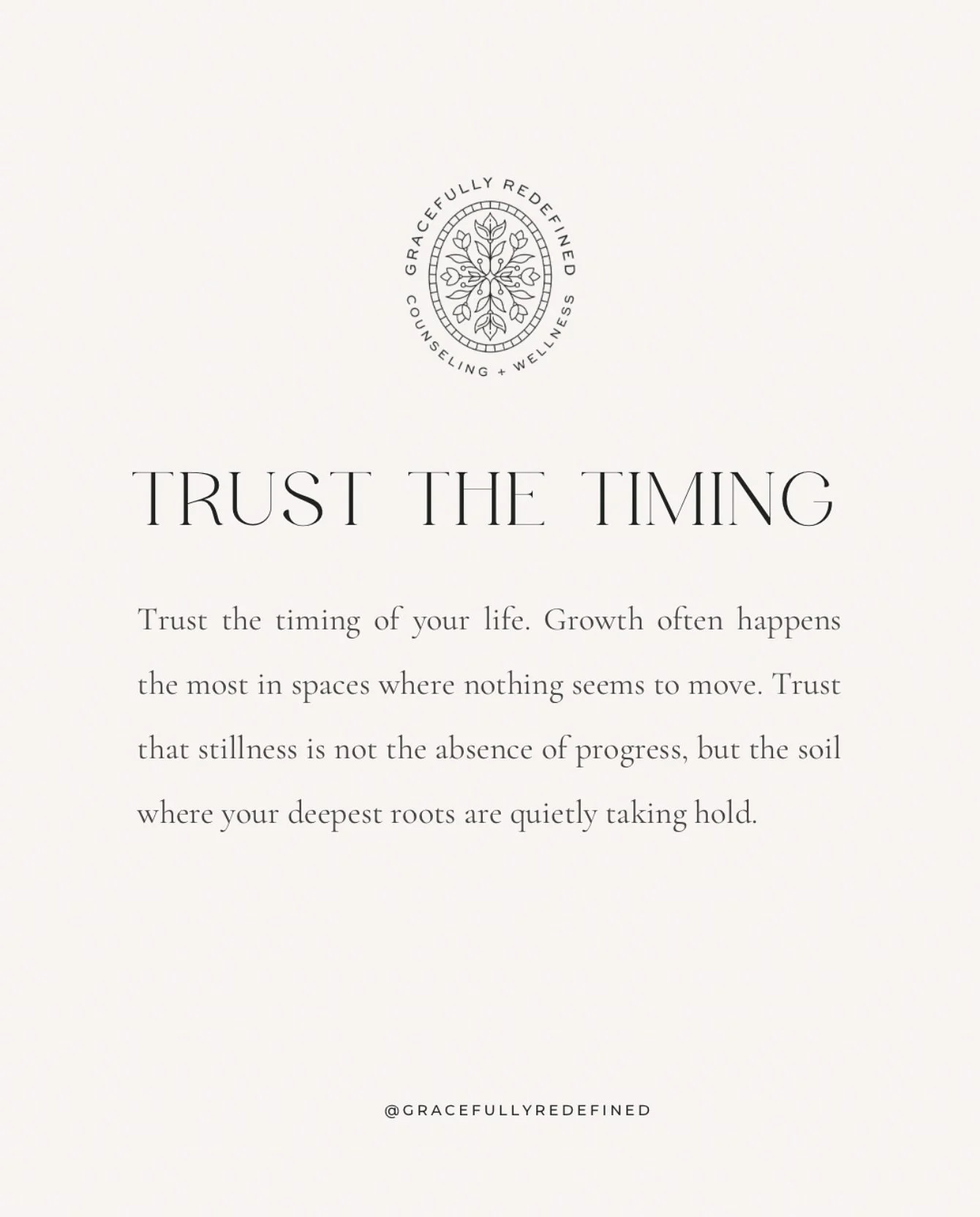 .
.

Trust the timing of your life. Growth often happens the most in spaces where nothing seems to move. Trust that stillness is not the absence of progress, but the soil where your deepest roots are quietly taking hold. 

#trusttheprocess #trusttheu