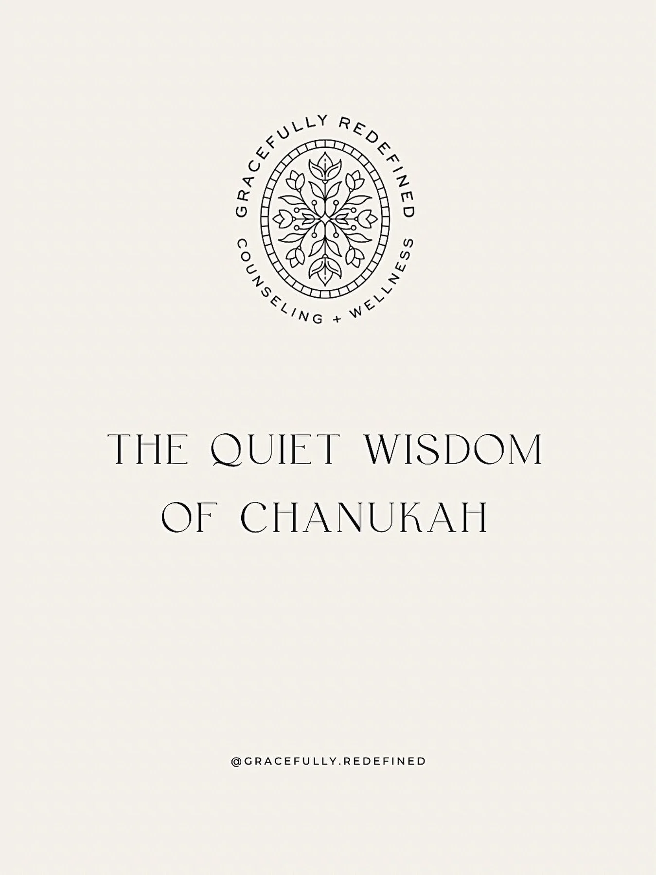 .
.

The quiet wisdom of Chanukah isn&rsquo;t found in the candles alone&mdash;it lives in how we move through the spaces between them.  In returning each night when it would be easier 
to withdraw. In tending to what matters, even when it feels smal
