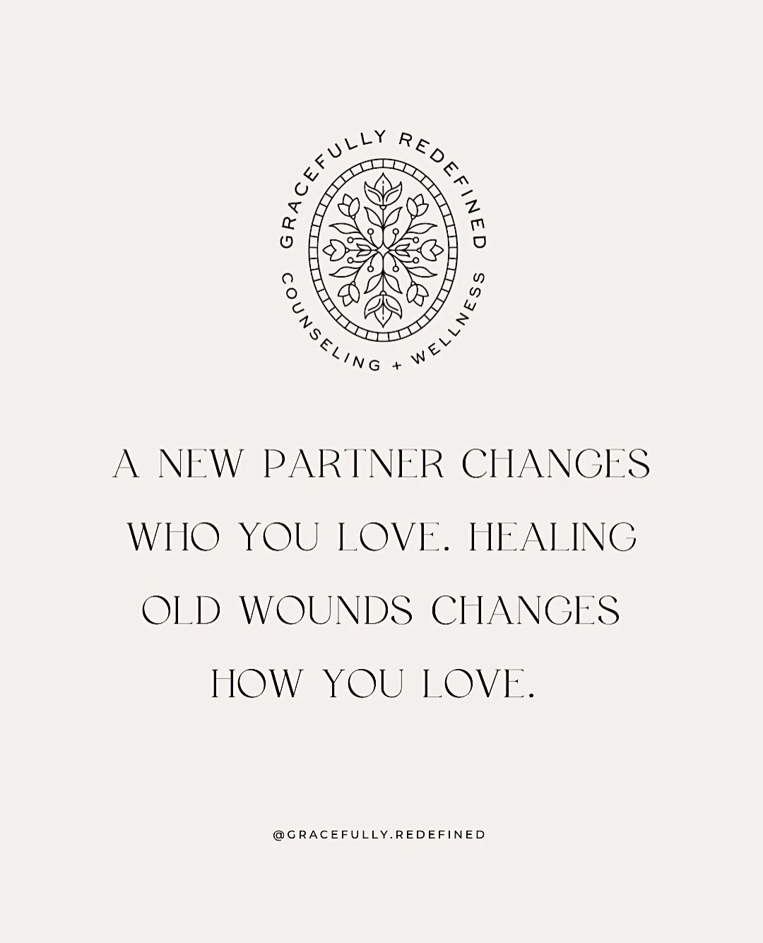 .
.
.
A new partner changes who you love.
Healing old wounds changes how you love.

Perhaps you know the feeling: someone new, a newfound hope beginning to bloom, and then an old fear quietly finding its way back.

An old fear can cast a shadow over 