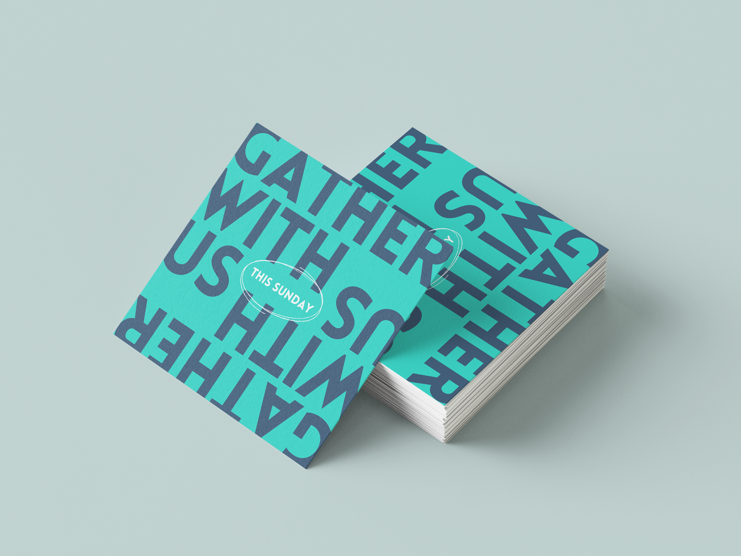 Gather with us cards for church invitation