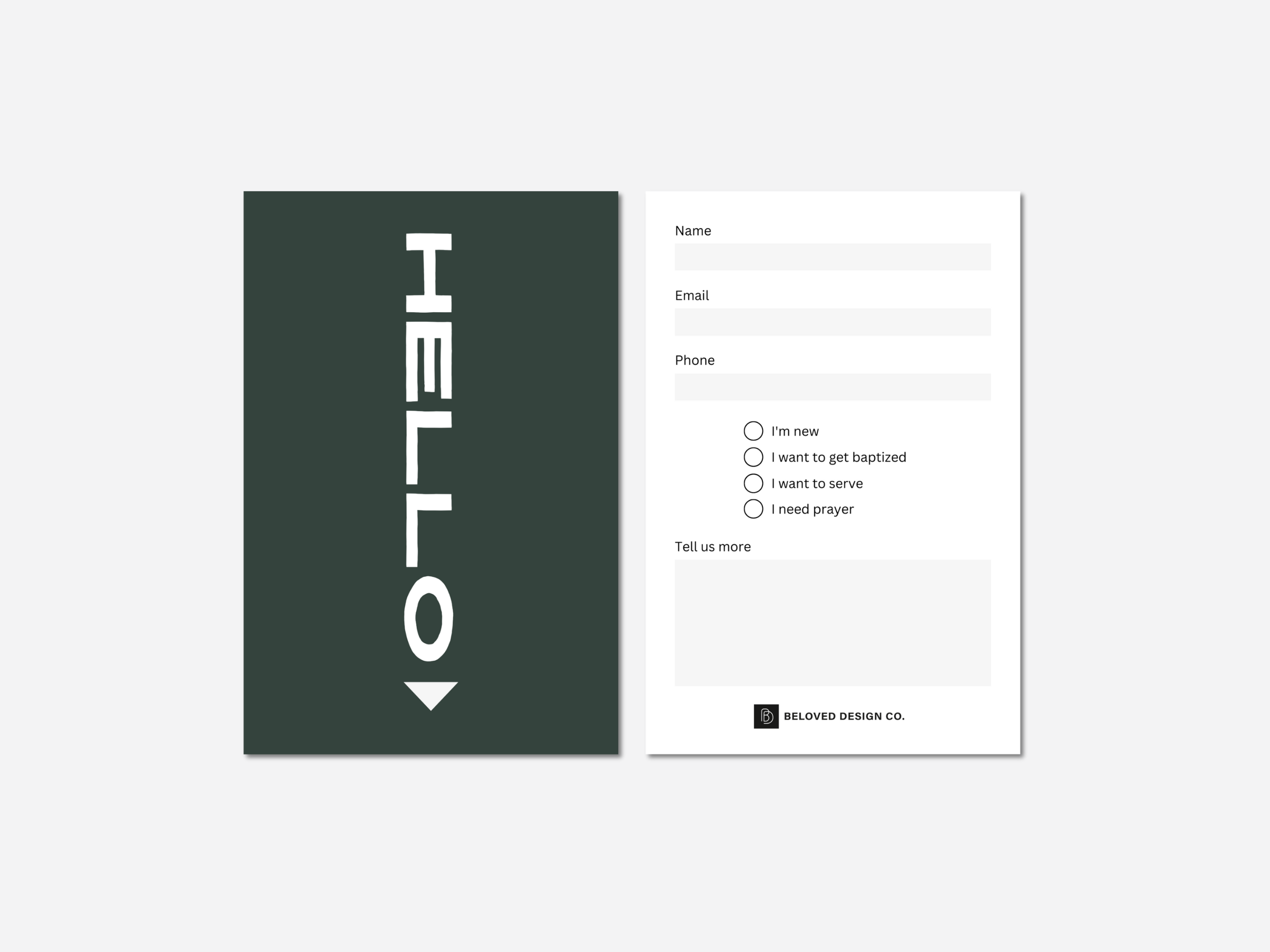 Church Connection Card for New Visitors