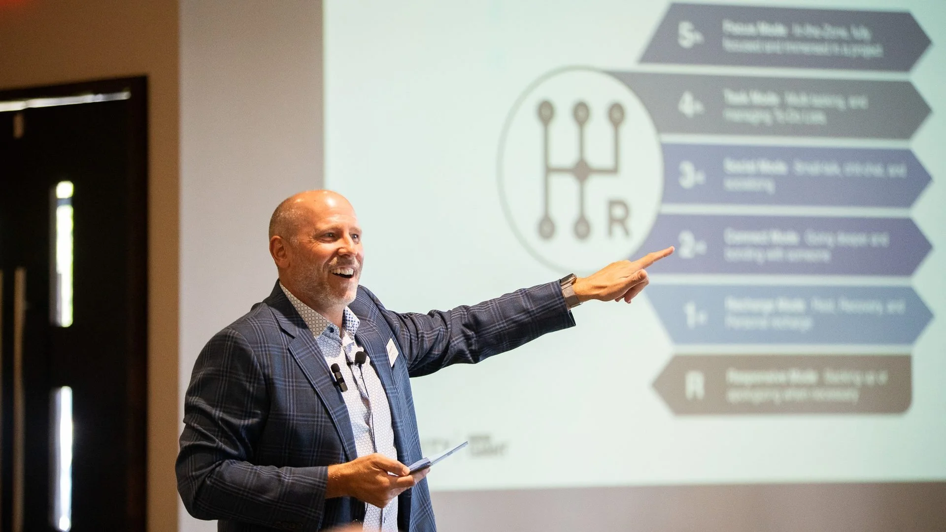 Klarity networking event gallery: speaker presenting to a Kansas City business audience