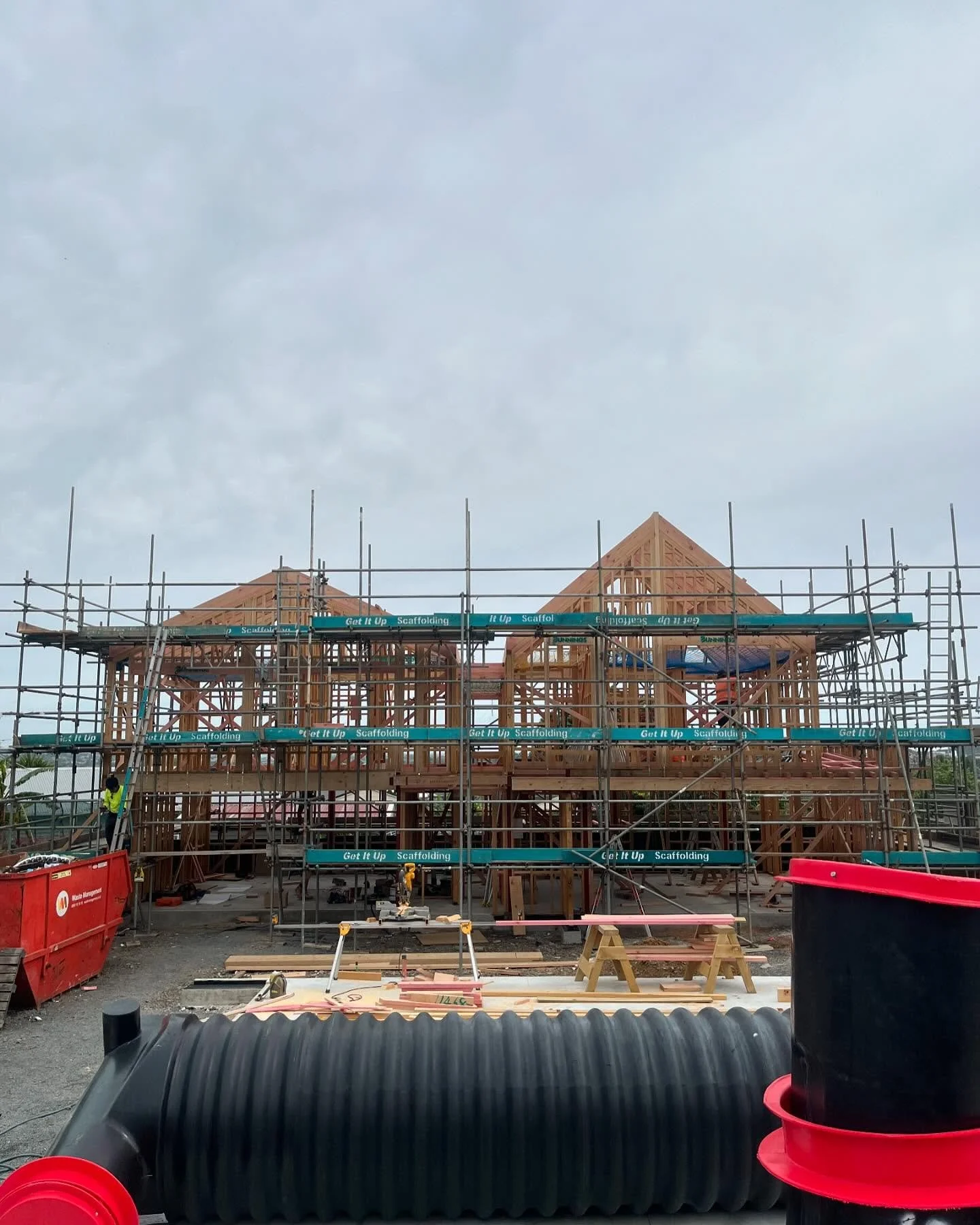 Starting to take shape #framing #building #aucklandbuilders #propertydevelopment #newbuild