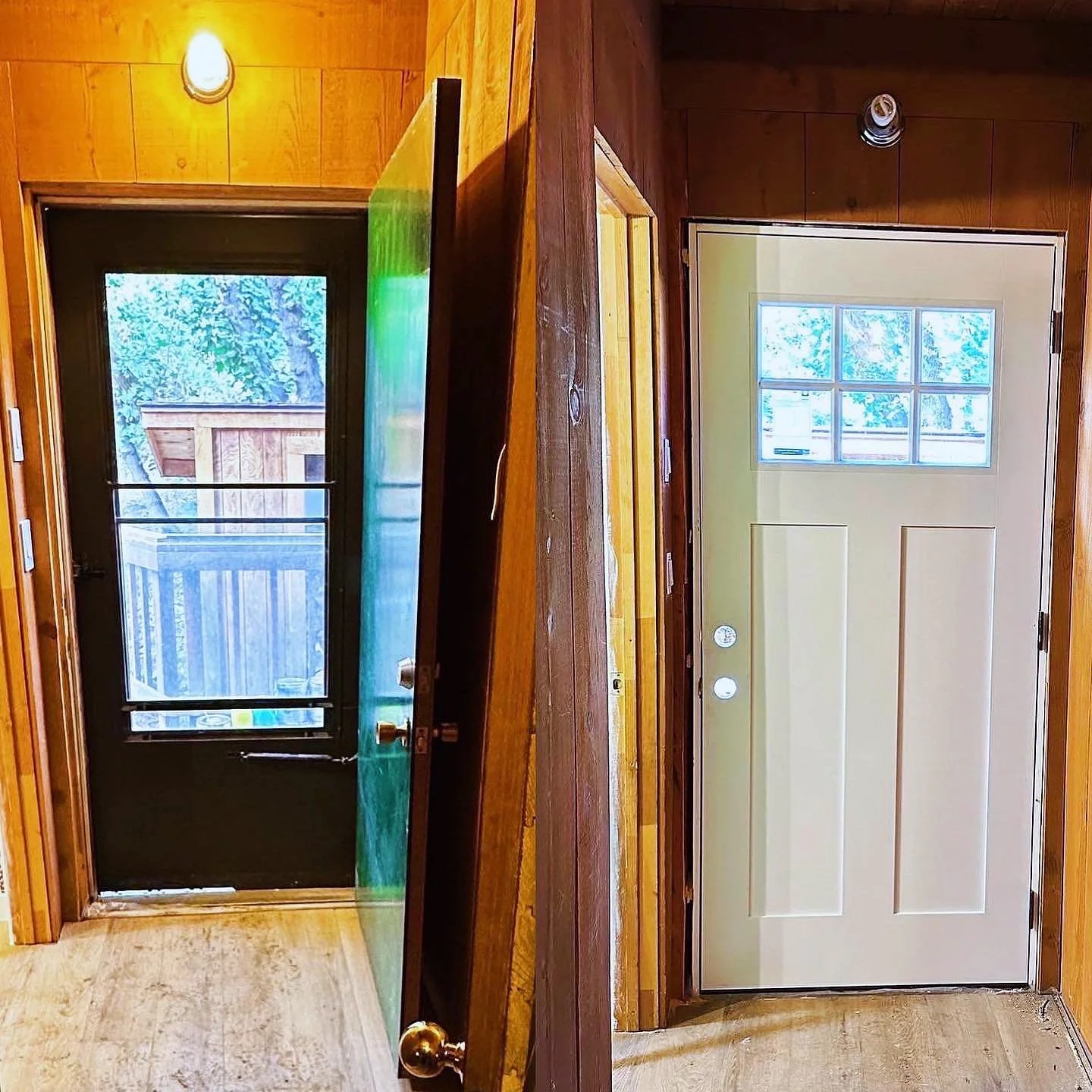 Out with the old and in with the new! Great idea by the client to add a door with glass to bring in more natural light to a dark entry area

#utahcontractor #utah #saltlakecity #utahhandyman #utahrealestate #utahrealtor #saltlakecityrealestate #saltl