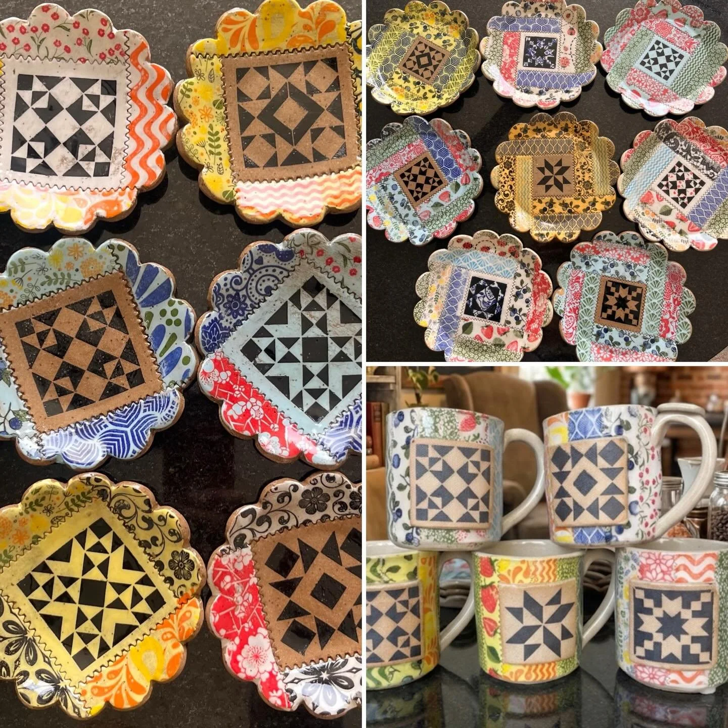 Introducing yet another take on my BARN QUILT COLLECTION 
I&rsquo;ll have these special pieces with me this coming weekend at @erickson_farmstead 

Whether you&rsquo;re a fellow quilt lover or just looking for something made with a little extra heart